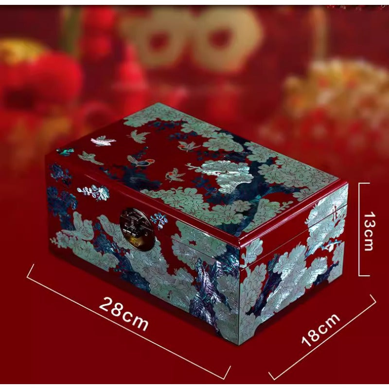 Exquisite Chinese-Style Wooden Jewelry Box – Handcrafted Luxury Gift