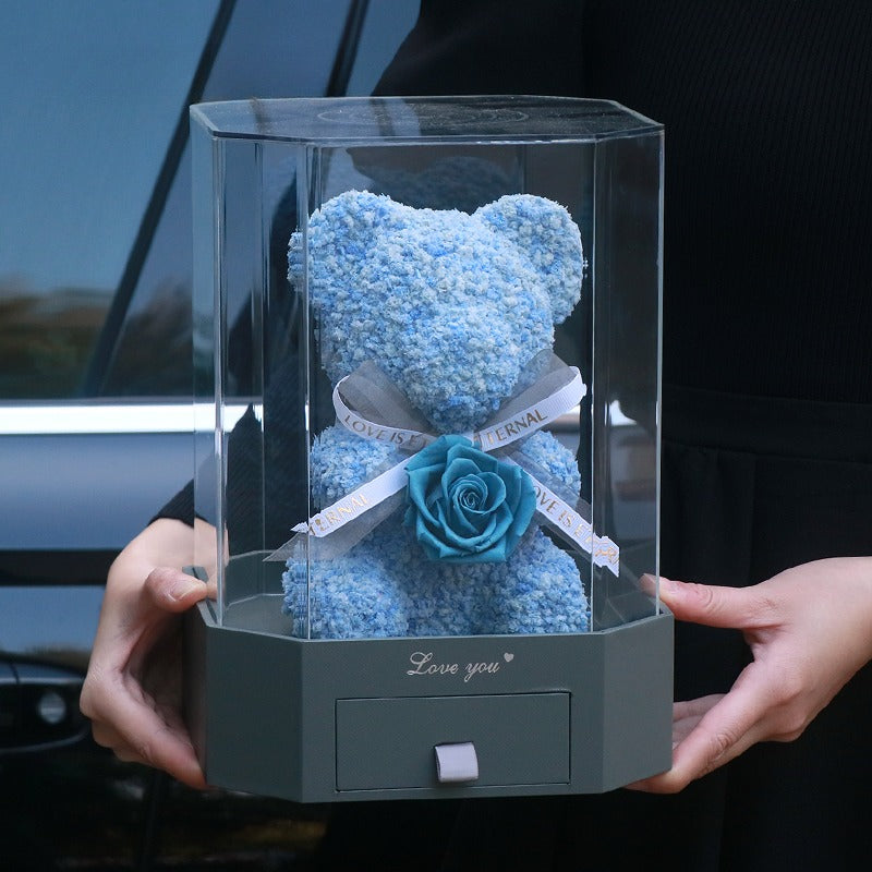 Rose Bear - Eternal Flower Bear Doll Gift Box for Birthday & Valentine’s Day