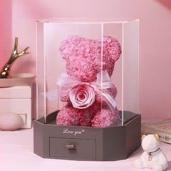 Rose Bear - Eternal Flower Bear Doll Gift Box for Birthday & Valentine’s Day