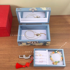 Exquisite Chinese Traditional Shell Carving Jewelry Set – Handcrafted Cultural Artifact