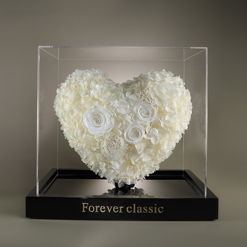 Heartbeat - Eternal Rose in Glass Dome, Luxury Preserved Flower