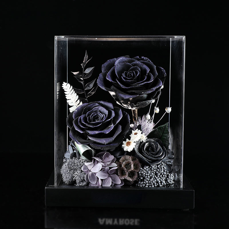 Blooming Rose – Preserved Real Rose & Sunflower Gift Box, Luxury Floral Arrangement