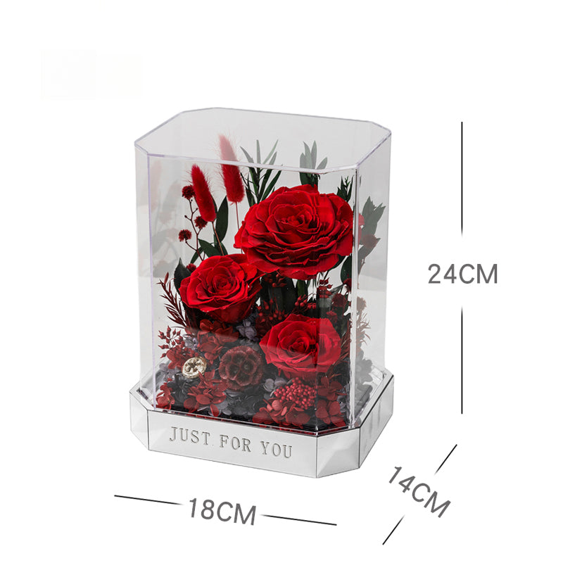 Floral Elegance – Luxury Preserved Flower Gift Box in Acrylic