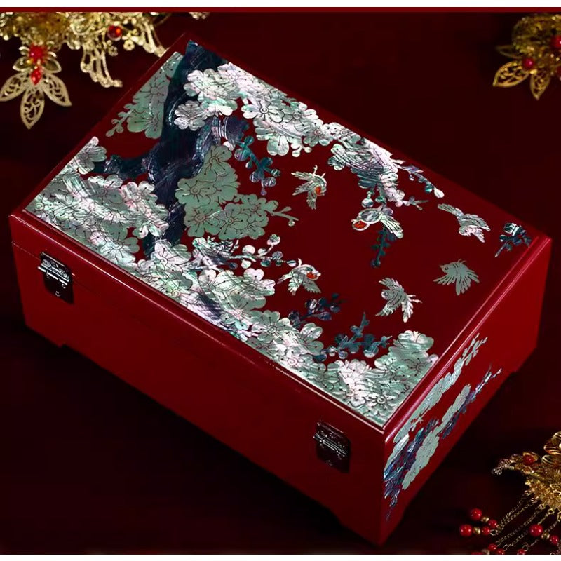 Exquisite Chinese-Style Wooden Jewelry Box – Handcrafted Luxury Gift