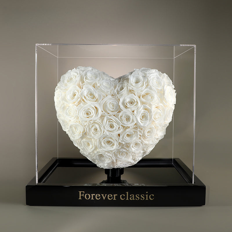 Heartbeat - Eternal Rose in Glass Dome, Luxury Preserved Flower