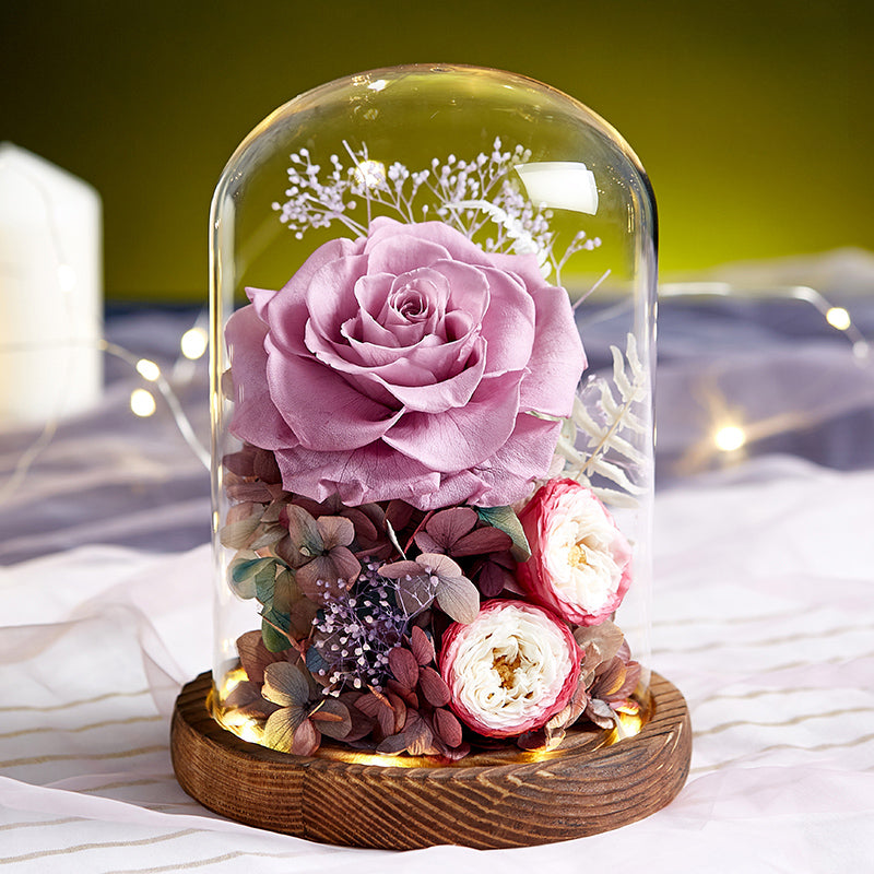 Timless Devotion - Preserved Rose Heart Keepsake, Eternal Floral Gift for Wedding, Anniversary