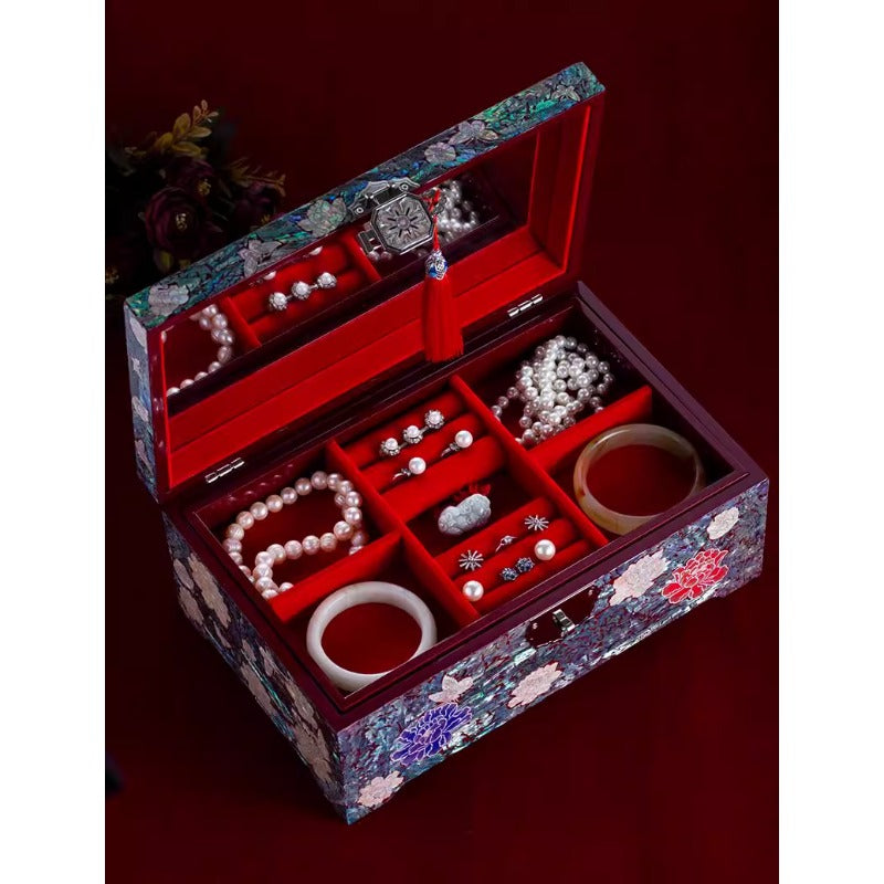 Handcrafted Chinese-style Wooden Jewelry Box – Elegant Antique Design