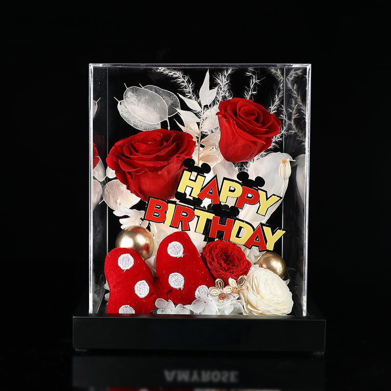 Blooming Rose – Preserved Real Rose & Sunflower Gift Box, Luxury Floral Arrangement