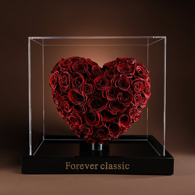 Heartbeat - Eternal Rose in Glass Dome, Luxury Preserved Flower