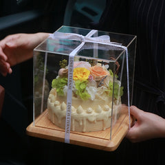 Birthday Cake-Inspired Eternal Rose Bouquet Gift Box for Her