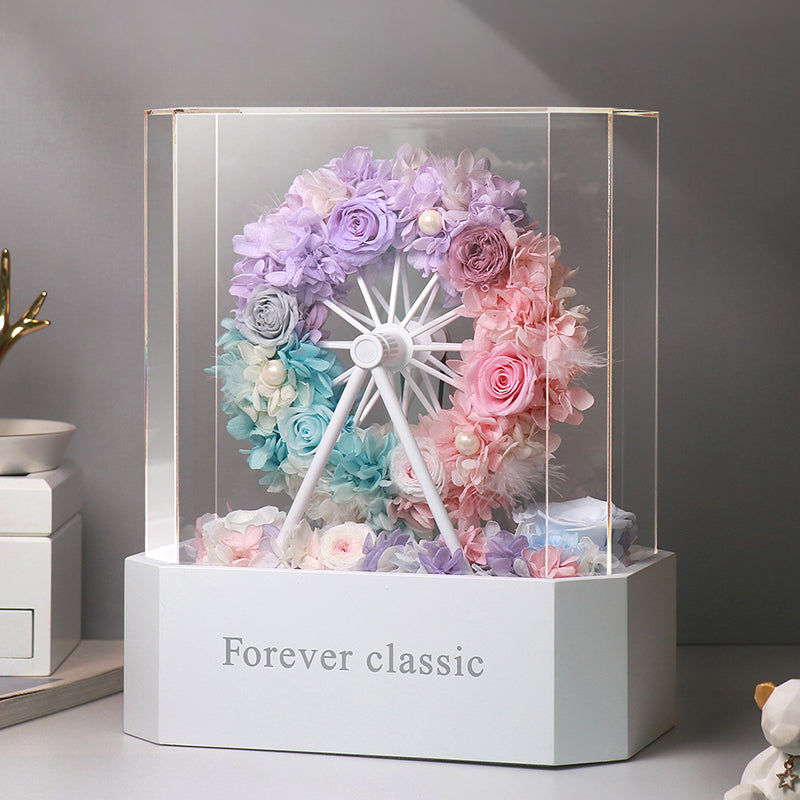 Ferris Wheel - Everlasting Rose Floral Display Luxury Gift Box
