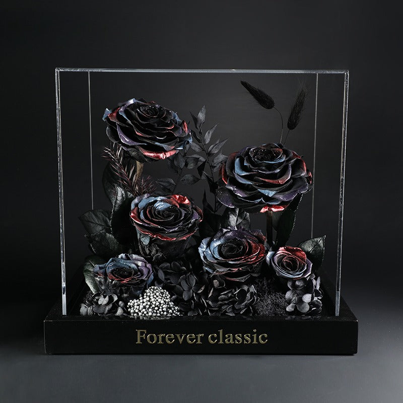 Little Prince Rose Garden - Eternal Flower Acrylic Gift Box for Her