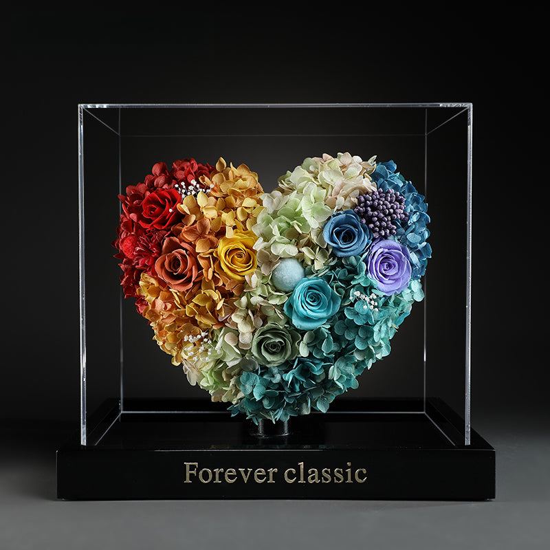 Heartbeat - Eternal Rose in Glass Dome, Luxury Preserved Flower