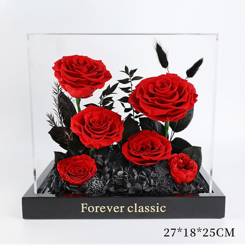 Little Prince Rose Garden - Eternal Flower Acrylic Gift Box for Her