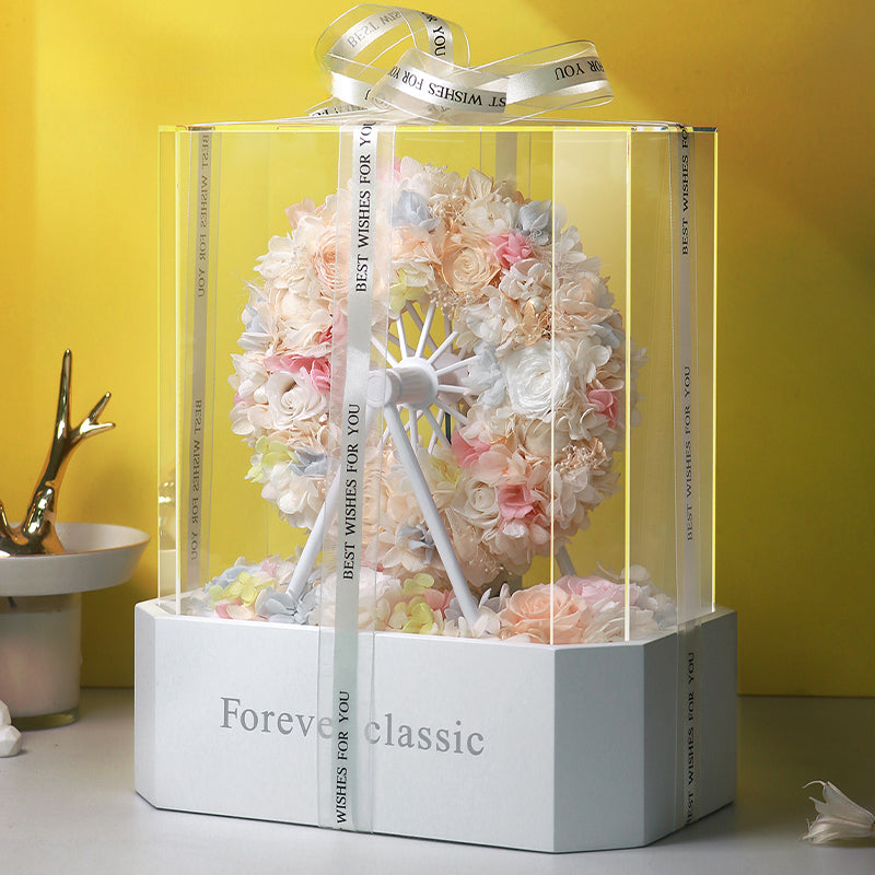 Ferris Wheel - Everlasting Rose Floral Display Luxury Gift Box