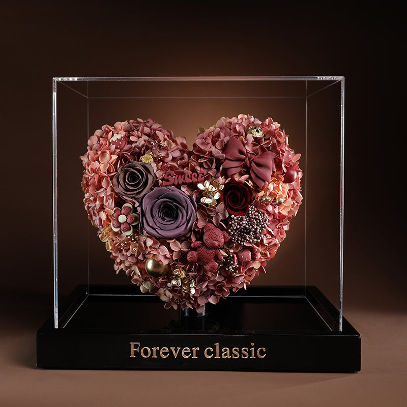 Heartbeat - Eternal Rose in Glass Dome, Luxury Preserved Flower