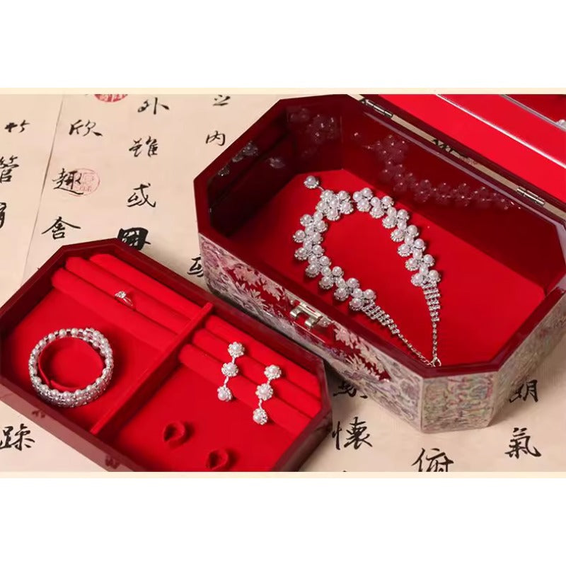 Exquisite Chinese Traditional Handcrafted Wooden Jewelry Box