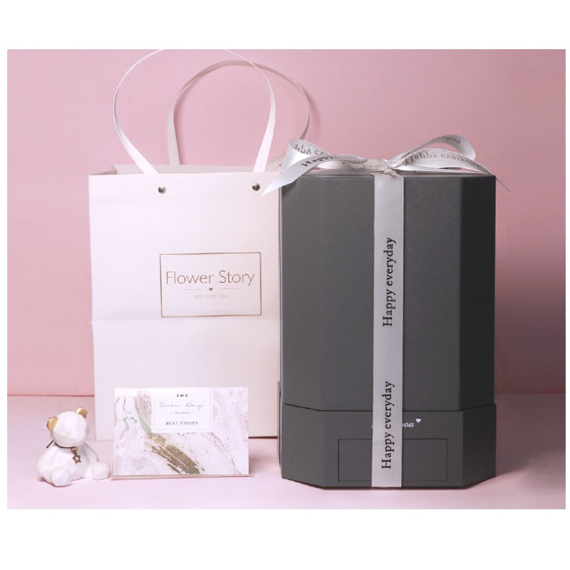 Rose Bear - Eternal Flower Bear Doll Gift Box for Birthday & Valentine’s Day