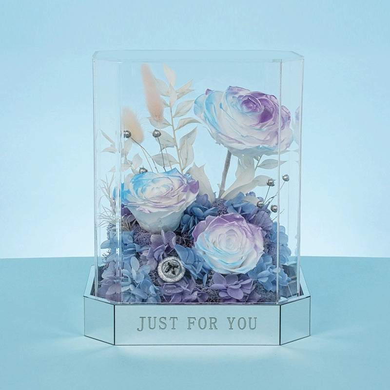 Floral Elegance – Luxury Preserved Flower Gift Box in Acrylic