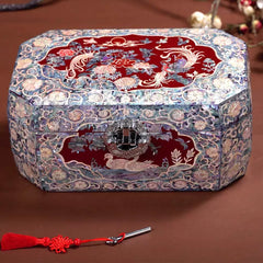 Exquisite Chinese-Style Wooden Jewelry Box - Handcrafted Luxury Gift