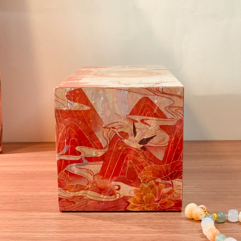 Exquisite Chinese-style Three-Drawer Nine-Colored Deer Jewelry Box