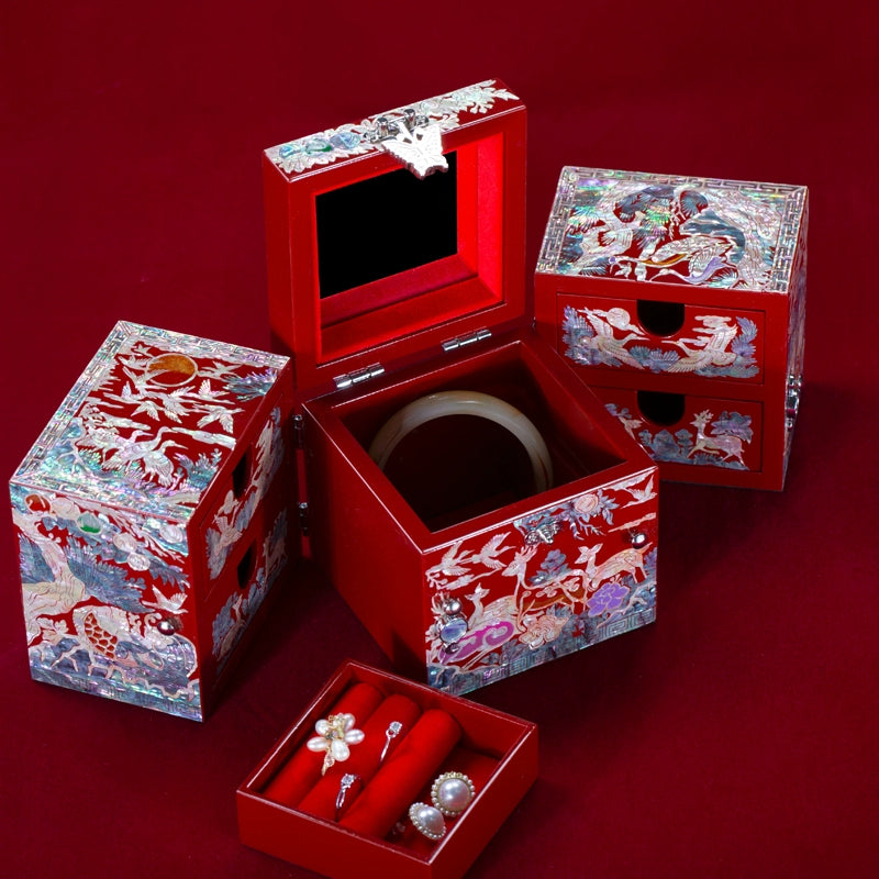 Elegant Multi-Compartment Jewelry Box – Handcrafted Heritage Design, Perfect for Gifts