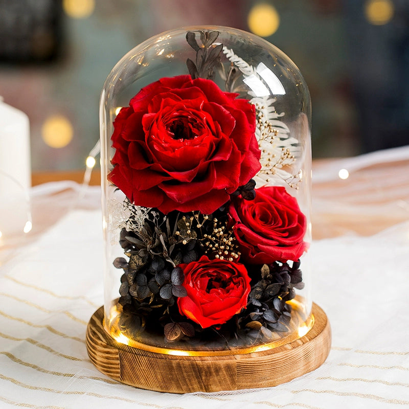 Timless Devotion - Preserved Rose Heart Keepsake, Eternal Floral Gift for Wedding, Anniversary