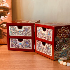 Handcrafted Exquisite Chinese-Inspired Wooden Jewelry Box