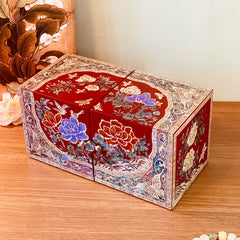 Handcrafted Exquisite Chinese-Inspired Wooden Jewelry Box