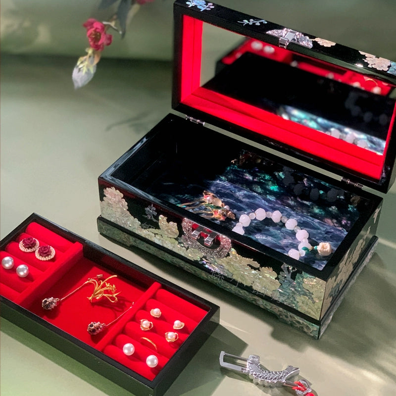 Exquisite Chinese-Style Wooden Jewelry Box – Handcrafted Cultural Heritage Gift