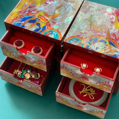 Exquisite Chinese Jewelry Box – Traditional Wedding Gift, Handcrafted Lacquerware, Cultural Keepsake