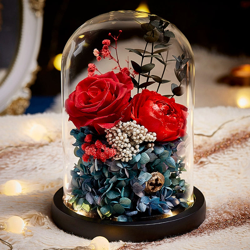 Timless Devotion - Preserved Rose Heart Keepsake, Eternal Floral Gift for Wedding, Anniversary