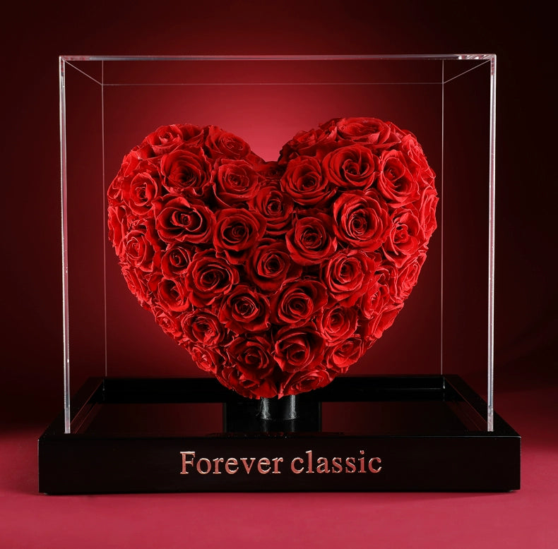 Heartbeat - Eternal Rose in Glass Dome, Luxury Preserved Flower