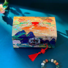 Exquisite Chinese Traditional Craft Nine-Colored Deer Jewelry Box