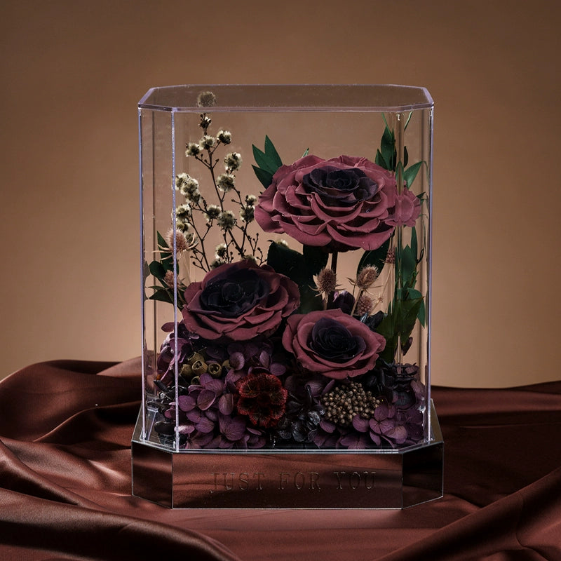 Floral Elegance – Luxury Preserved Flower Gift Box in Acrylic