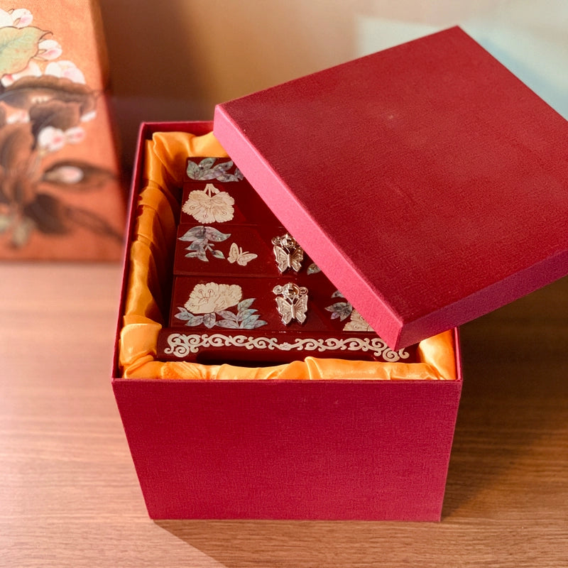 Exquisite Chinese Traditional Craftsmanship Wooden Three-Tier Jewelry Box