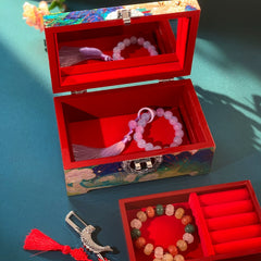 Exquisite Chinese Traditional Craft Nine-Colored Deer Jewelry Box