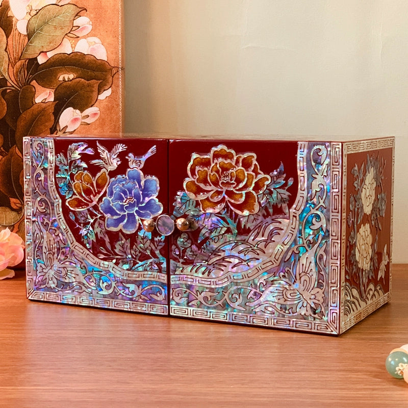 Handcrafted Exquisite Chinese-Inspired Wooden Jewelry Box