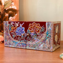 Handcrafted Exquisite Chinese-Inspired Wooden Jewelry Box