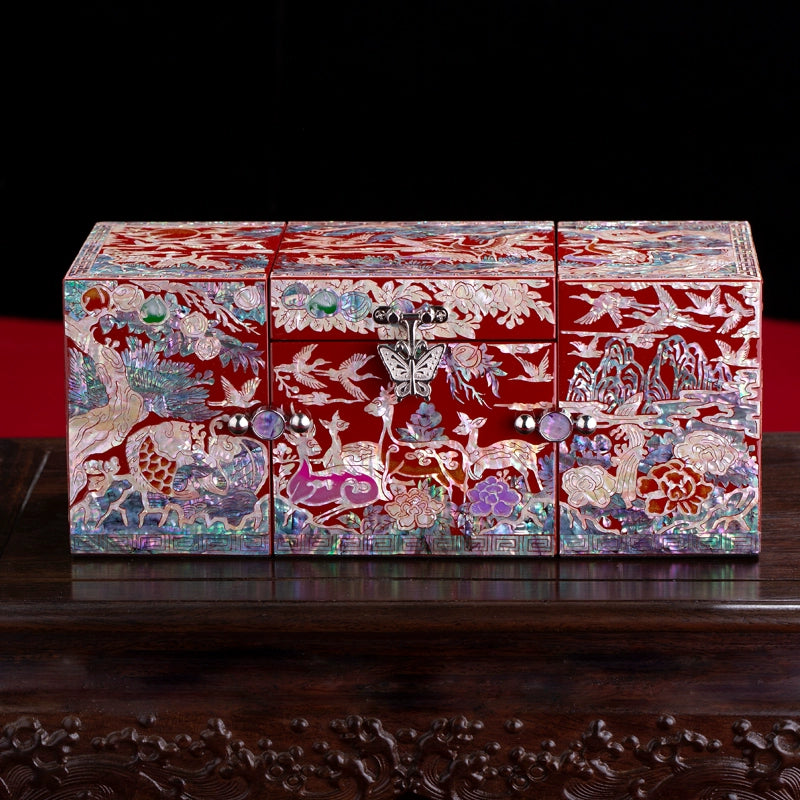 Elegant Multi-Compartment Jewelry Box – Handcrafted Heritage Design, Perfect for Gifts