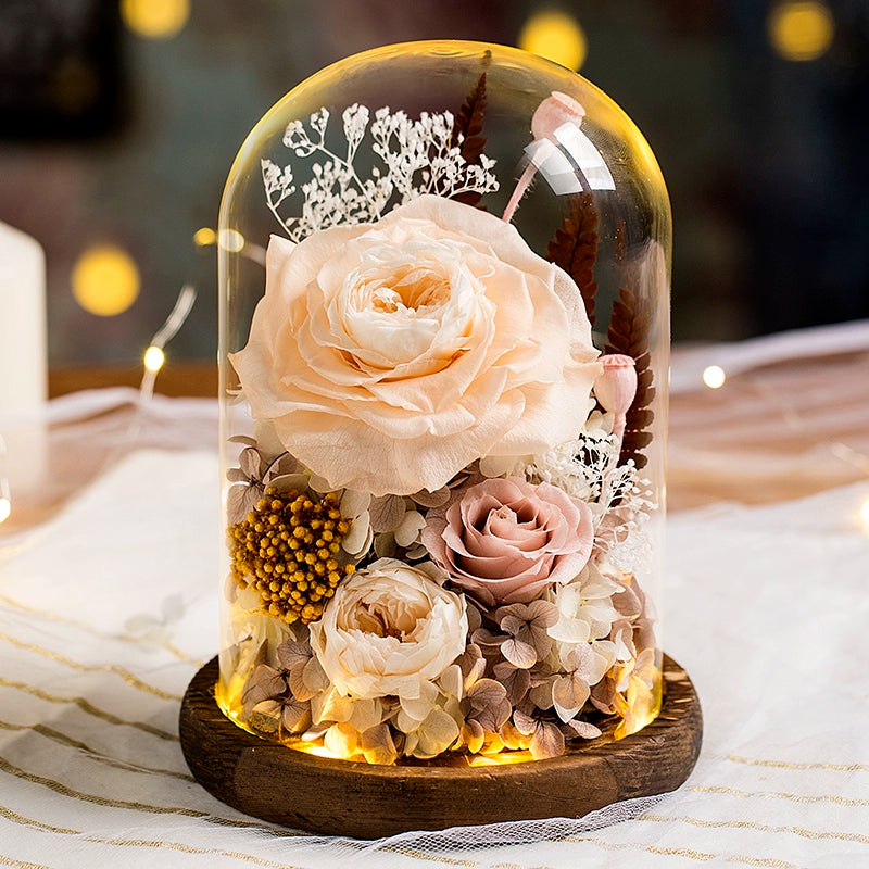 Timless Devotion - Preserved Rose Heart Keepsake, Eternal Floral Gift for Wedding, Anniversary