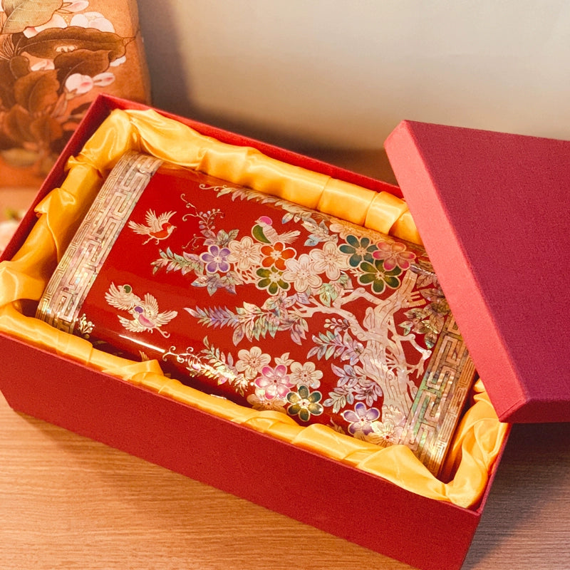 Exquisite Chinese Style Jewelry Box - Handcrafted Floral Lacquerware