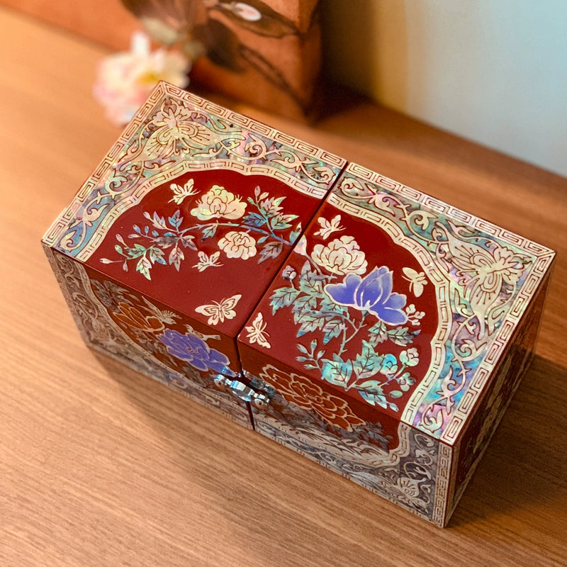 Handcrafted Exquisite Chinese-Inspired Wooden Jewelry Box