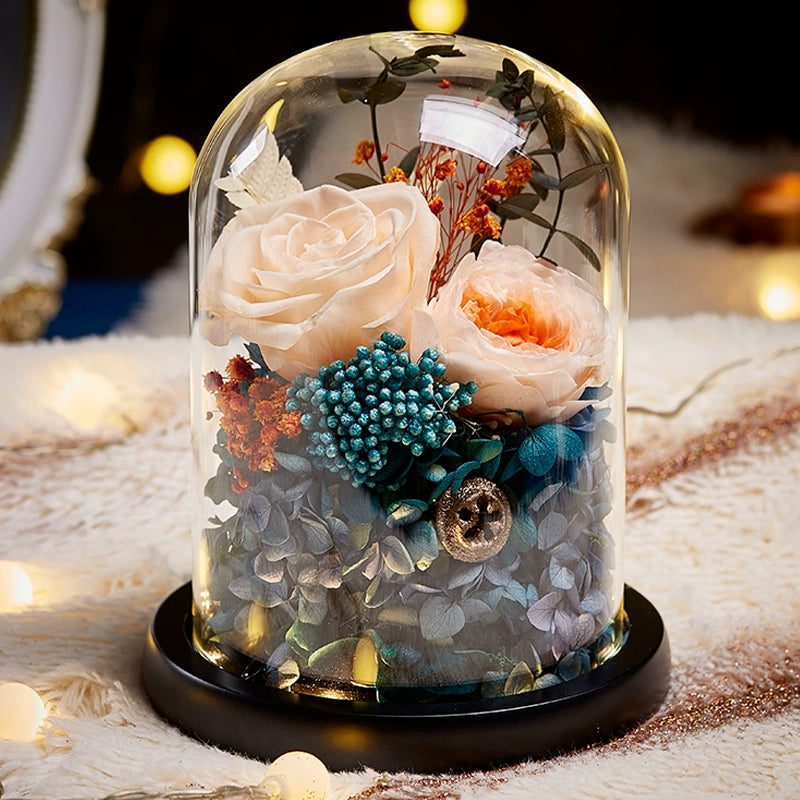 Timless Devotion - Preserved Rose Heart Keepsake, Eternal Floral Gift for Wedding, Anniversary