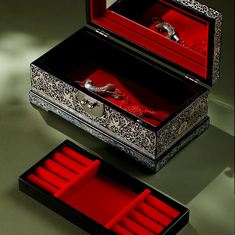 Exquisite Chinese Imperial Jewelry Box - Handcrafted Traditional Artistry