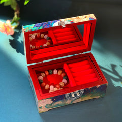 Exquisite Chinese Traditional Craft Nine-Colored Deer Jewelry Box