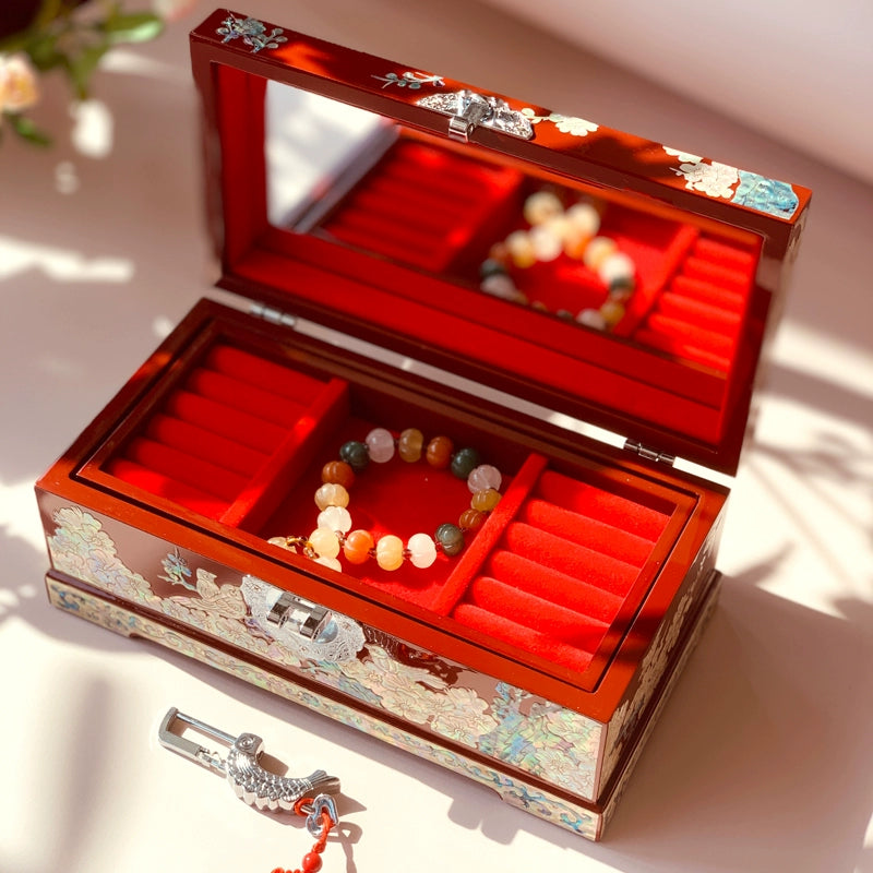 Exquisite Chinese-Style Wooden Jewelry Box – Handcrafted Cultural Heritage Gift