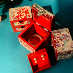 Elegant Multi-Compartment Jewelry Box – Handcrafted Heritage Design, Perfect for Gifts