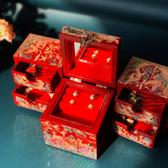 Elegant Multi-Compartment Jewelry Box – Handcrafted Heritage Design, Perfect for Gifts