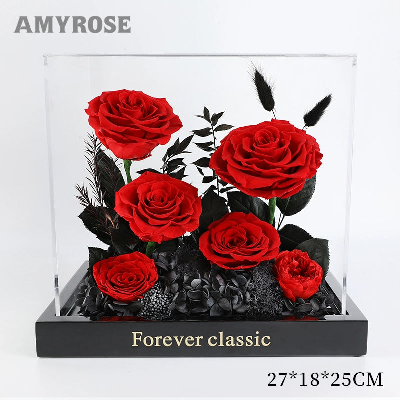Little Prince Rose Garden - Eternal Flower Acrylic Gift Box for Her